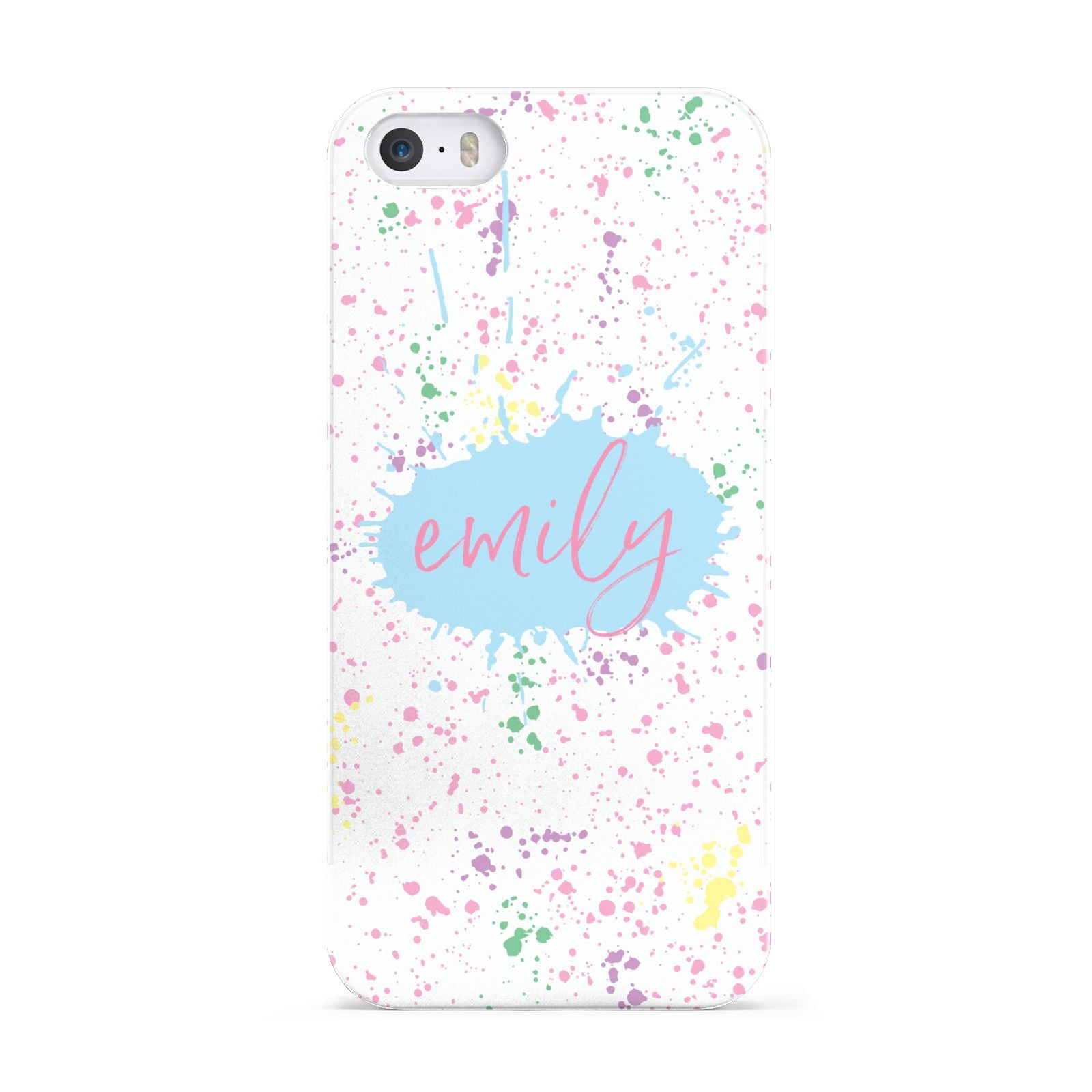 Personalised Ink Splatter Mulitcoloured Apple iPhone 5 Case