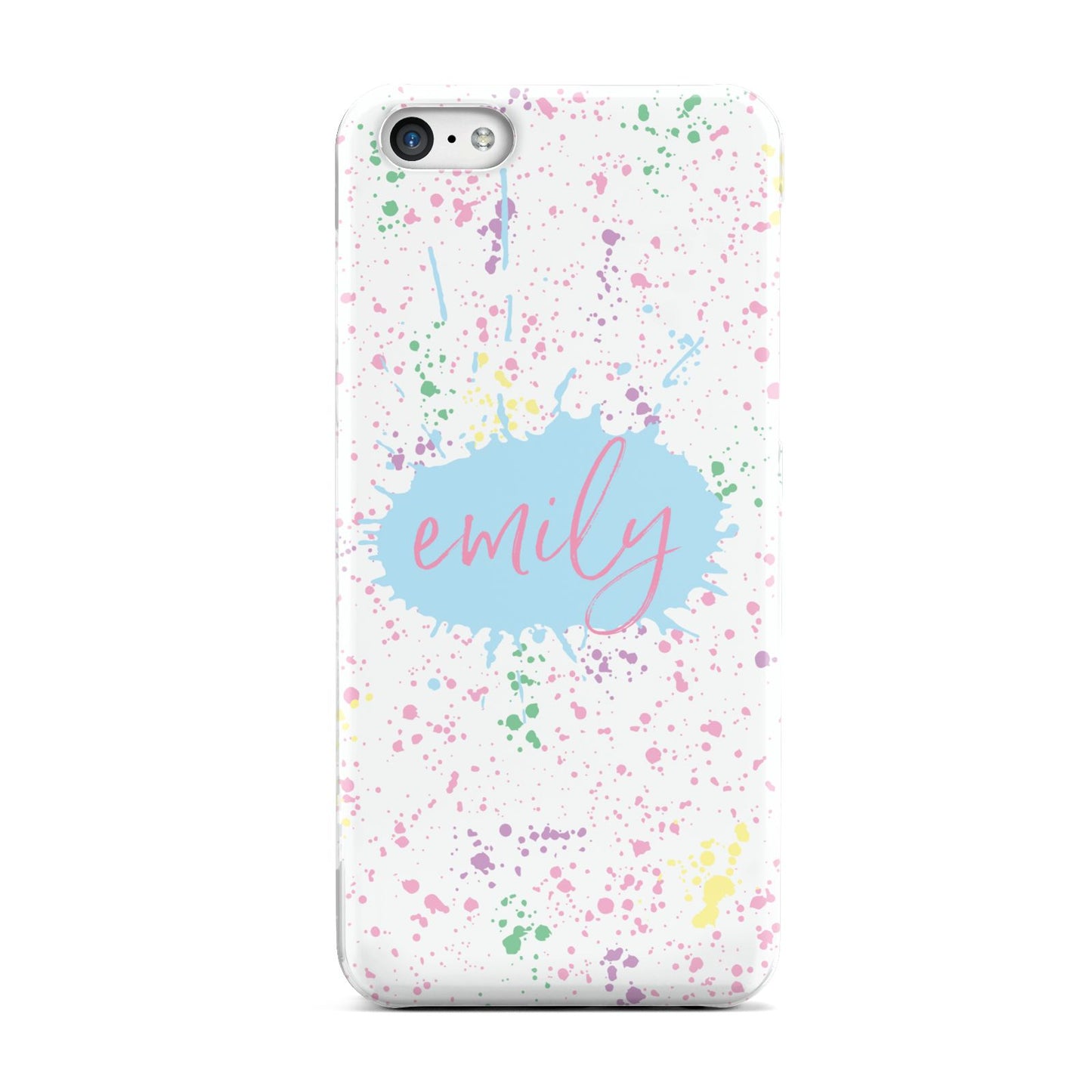 Personalised Ink Splatter Mulitcoloured Apple iPhone 5c Case