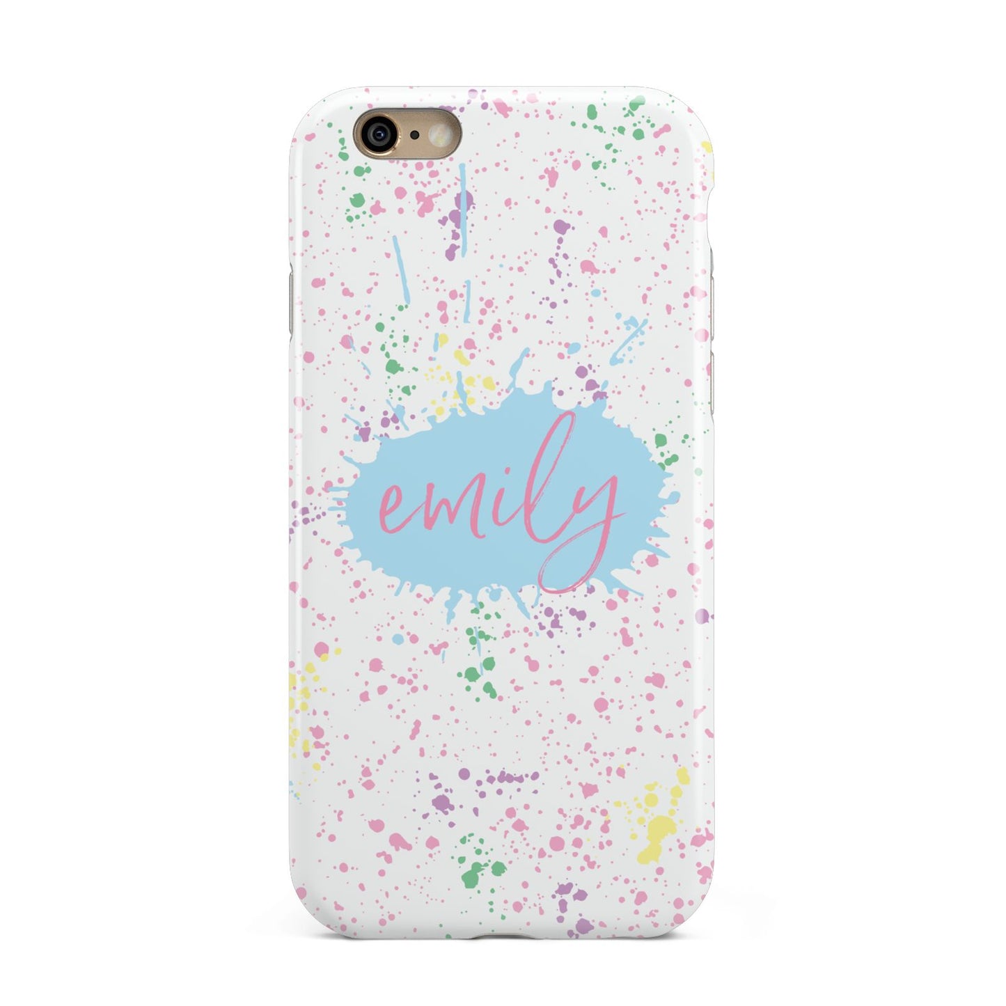 Personalised Ink Splatter Mulitcoloured Apple iPhone 6 3D Tough Case