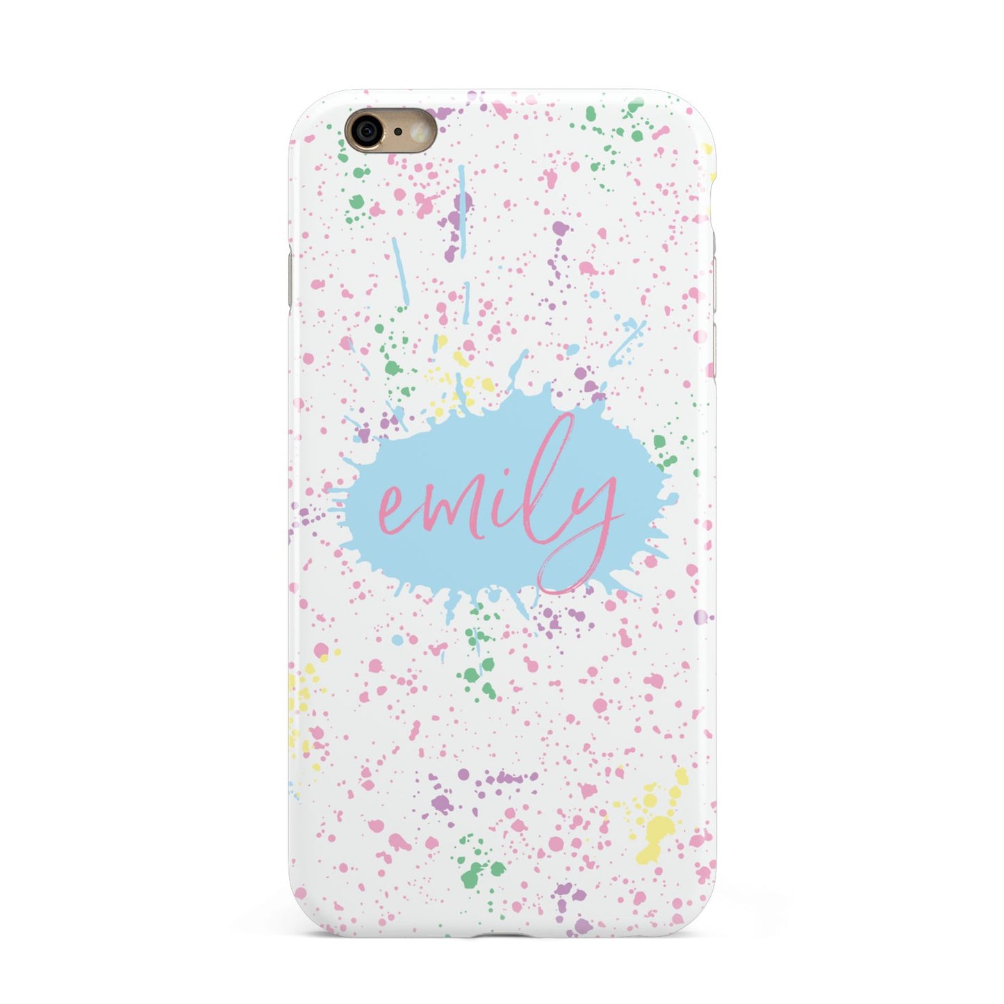 Personalised Ink Splatter Mulitcoloured Apple iPhone 6 Plus 3D Tough Case