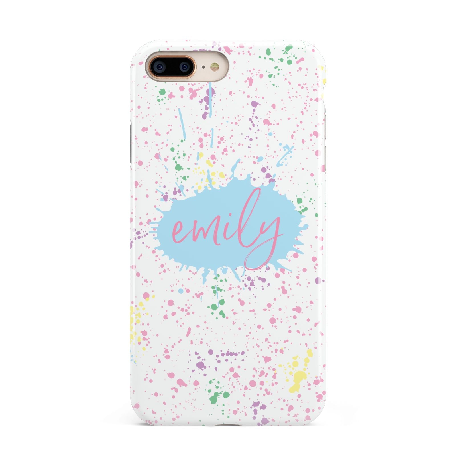 Personalised Ink Splatter Mulitcoloured Apple iPhone 7 8 Plus 3D Tough Case