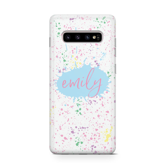 Personalised Ink Splatter Mulitcoloured Protective Samsung Galaxy Case