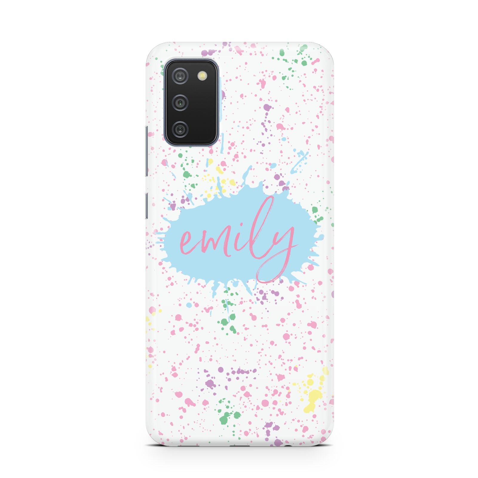 Personalised Ink Splatter Mulitcoloured Samsung A02s Case