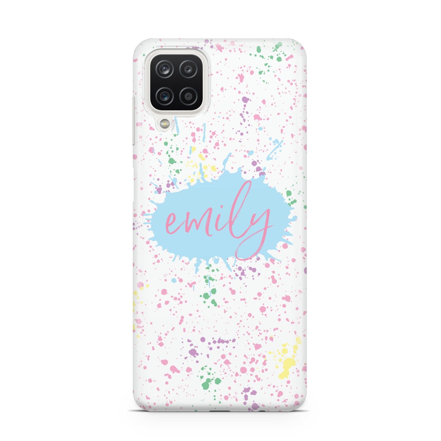 Personalised Ink Splatter Mulitcoloured Samsung A12 Case