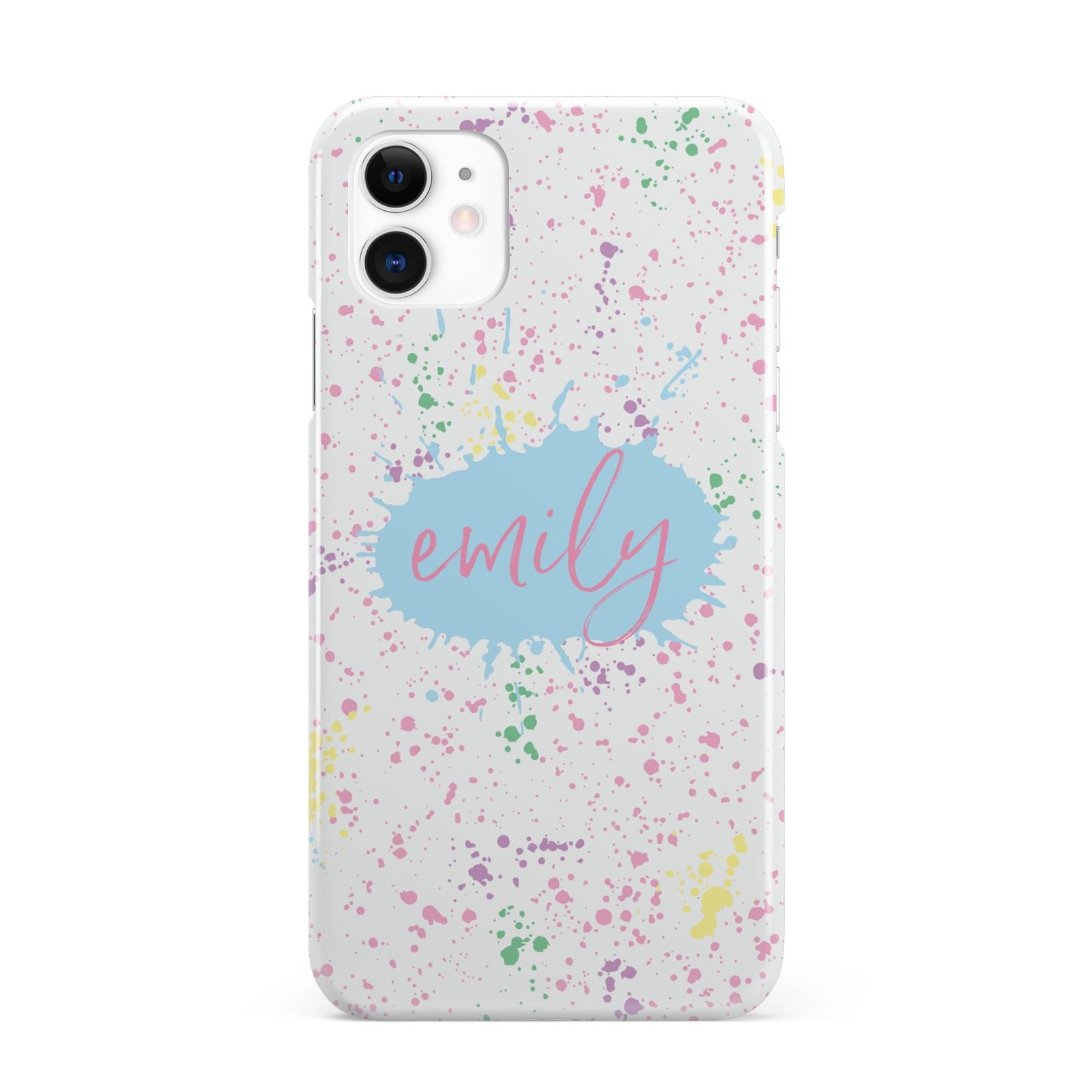 Personalised Ink Splatter Mulitcoloured iPhone 11 3D Snap Case