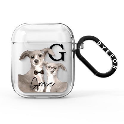 Personalised Italian Greyhound AirPods Clear Case