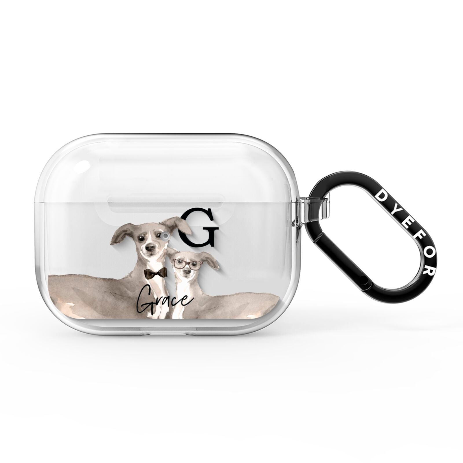 Personalised Italian Greyhound AirPods Pro Clear Case