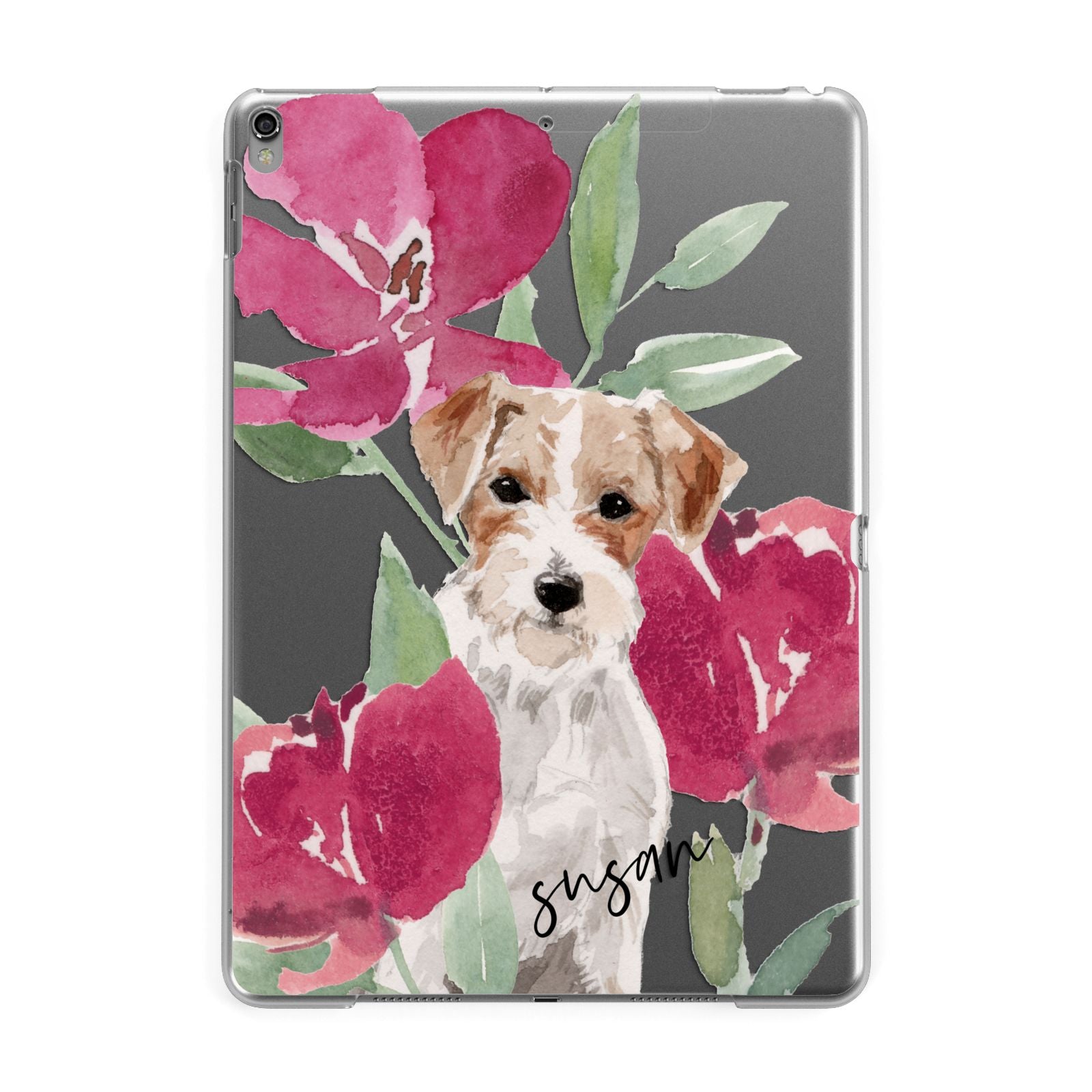 Personalised Jack Russel Apple iPad Grey Case