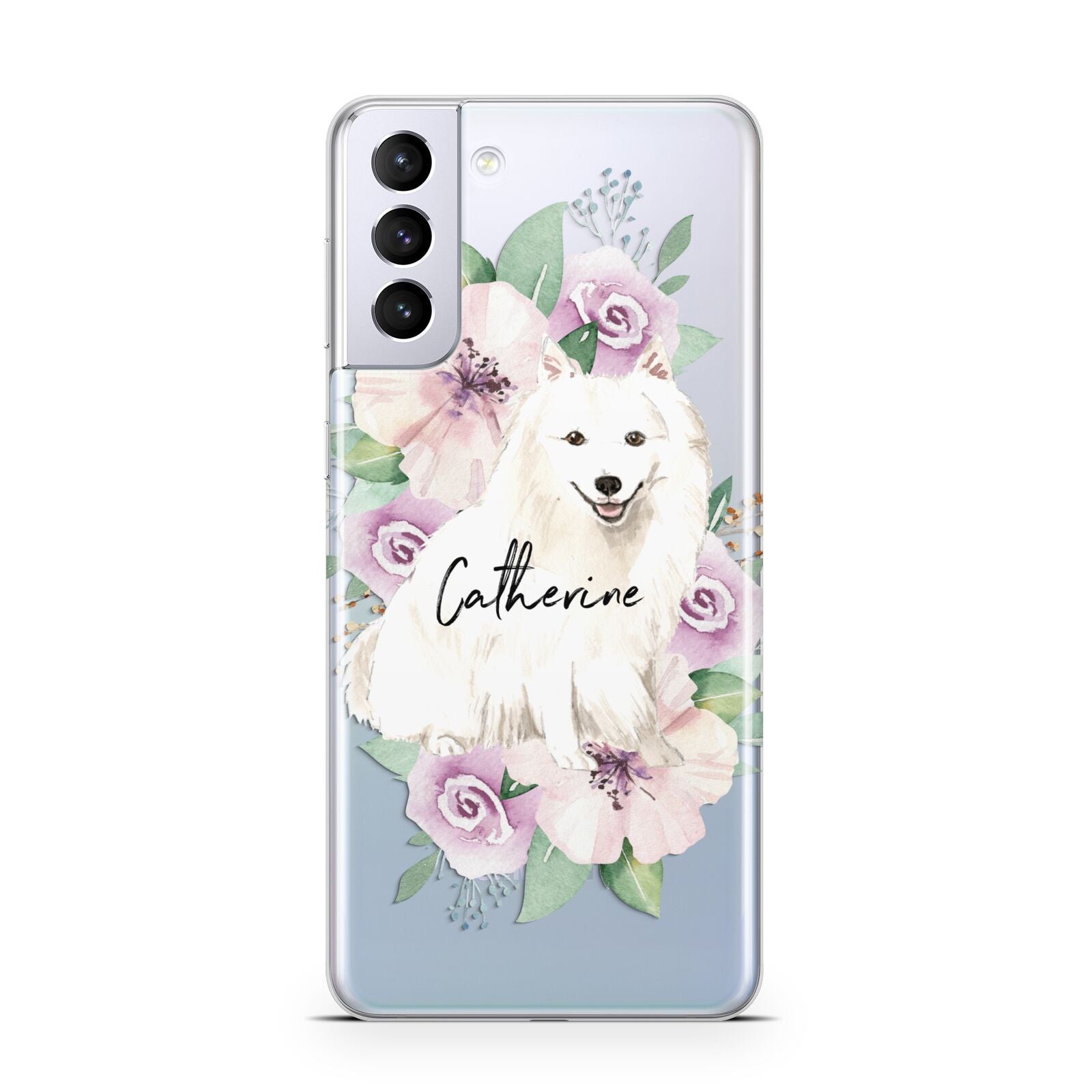 Personalised Japanese Spitz Samsung S21 Plus Case