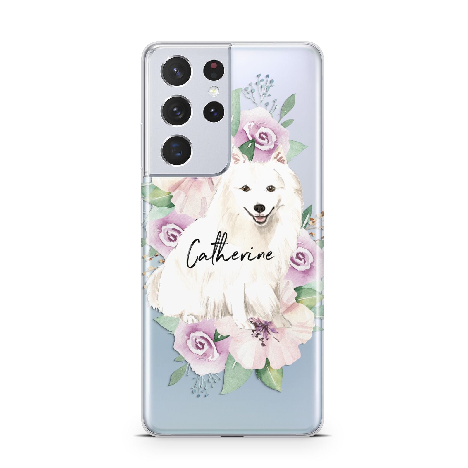 Personalised Japanese Spitz Samsung S21 Ultra Case