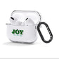 Personalised Joy Christmas AirPods Clear Case 3rd Gen Side Image