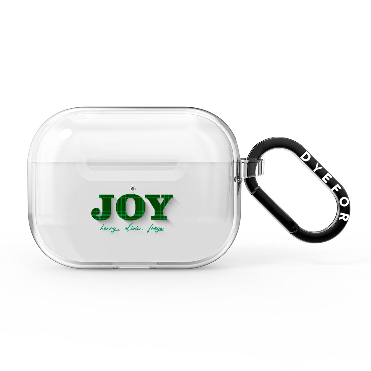 Personalised Joy Christmas AirPods Pro Clear Case