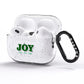 Personalised Joy Christmas AirPods Pro Glitter Case Side Image