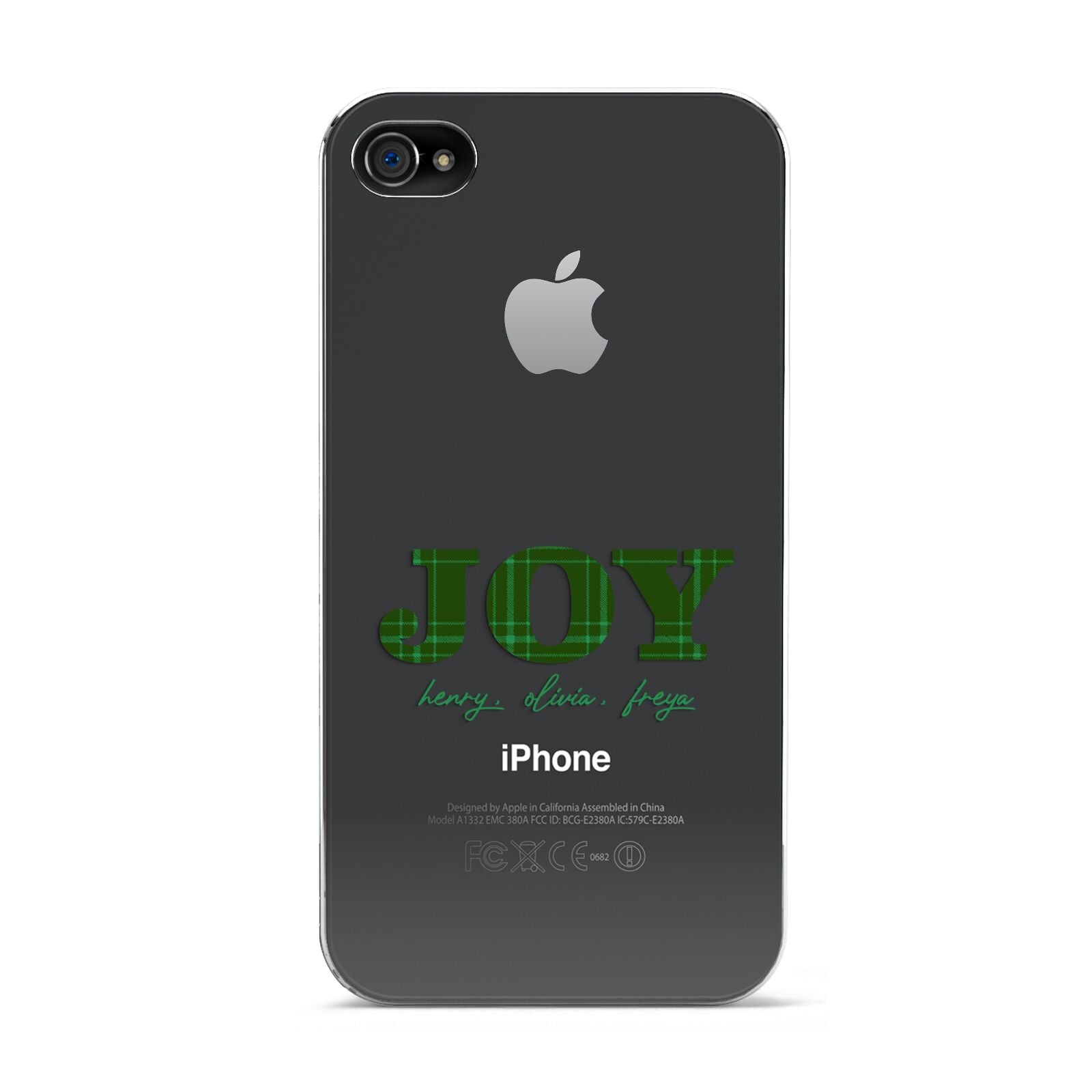 Personalised Joy Christmas Apple iPhone 4s Case