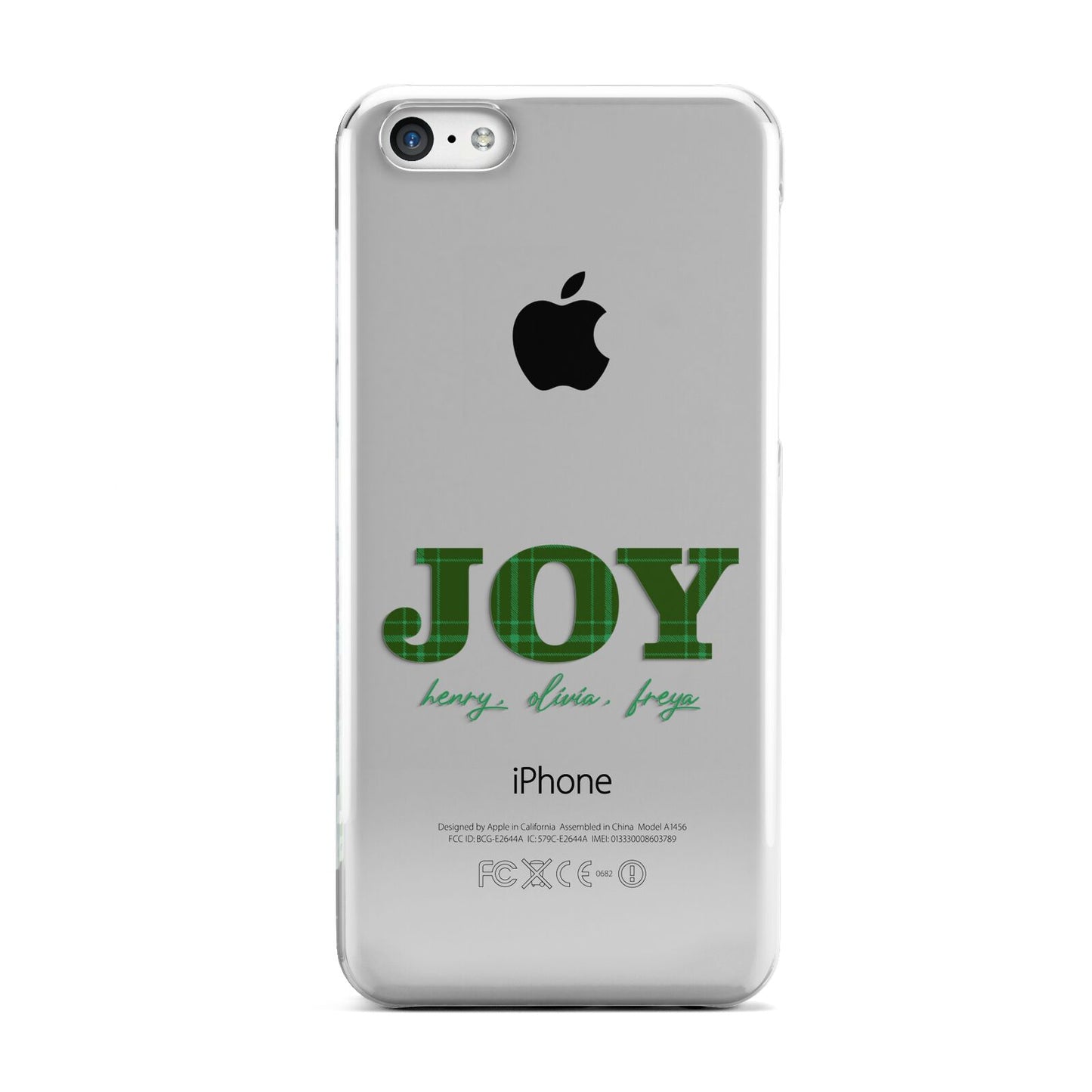 Personalised Joy Christmas Apple iPhone 5c Case