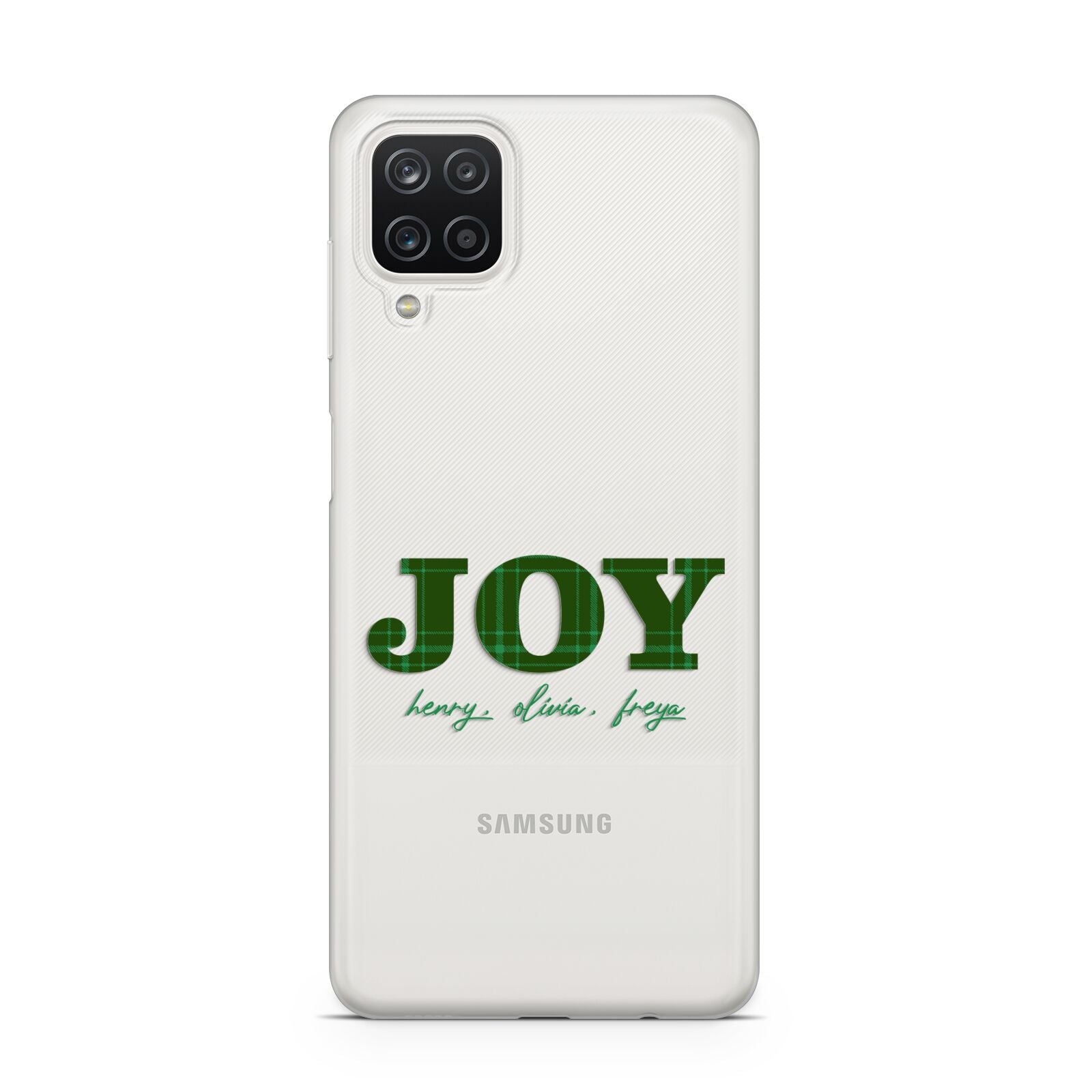 Personalised Joy Christmas Samsung A12 Case