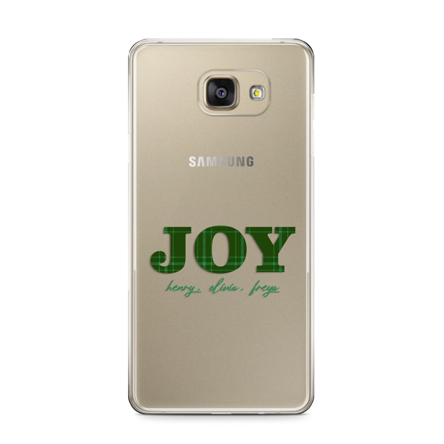 Personalised Joy Christmas Samsung Galaxy A9 2016 Case on gold phone