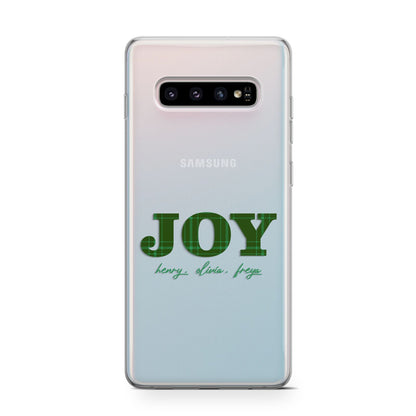 Personalised Joy Christmas Samsung Galaxy S10 Case