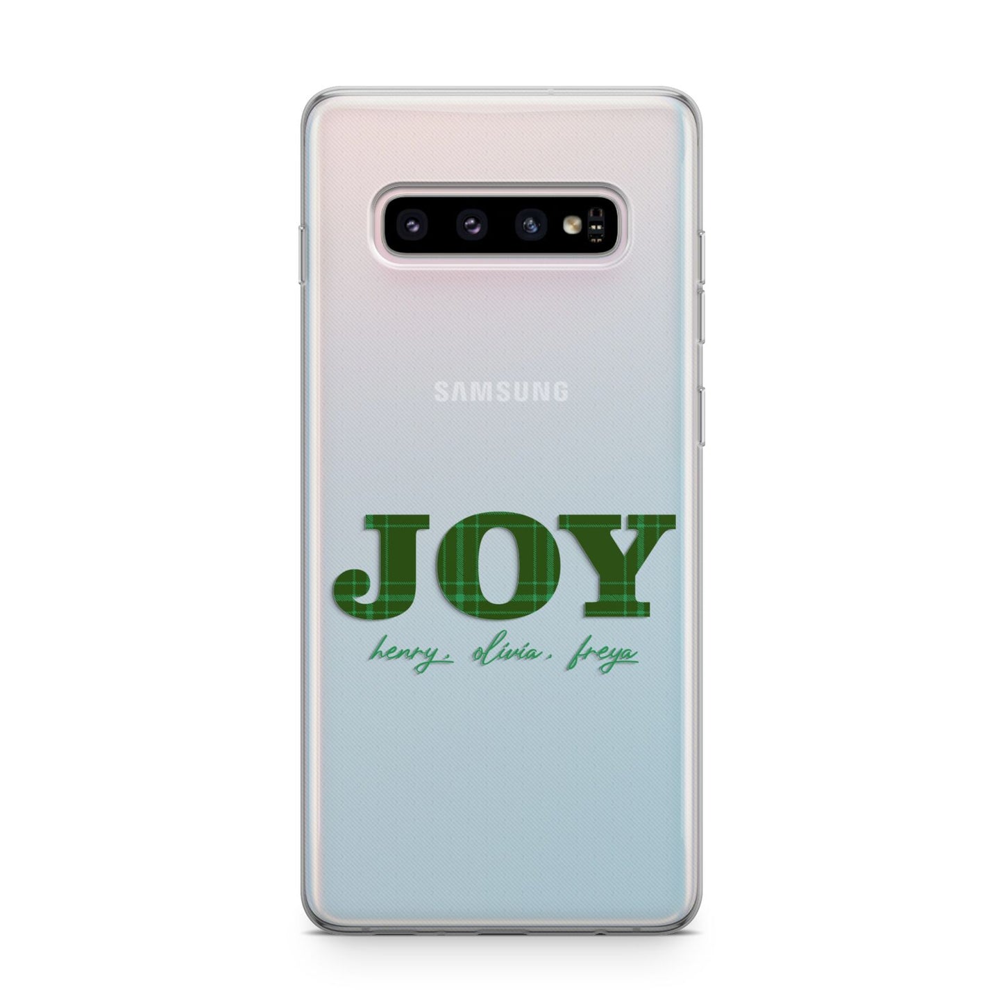 Personalised Joy Christmas Samsung Galaxy S10 Plus Case