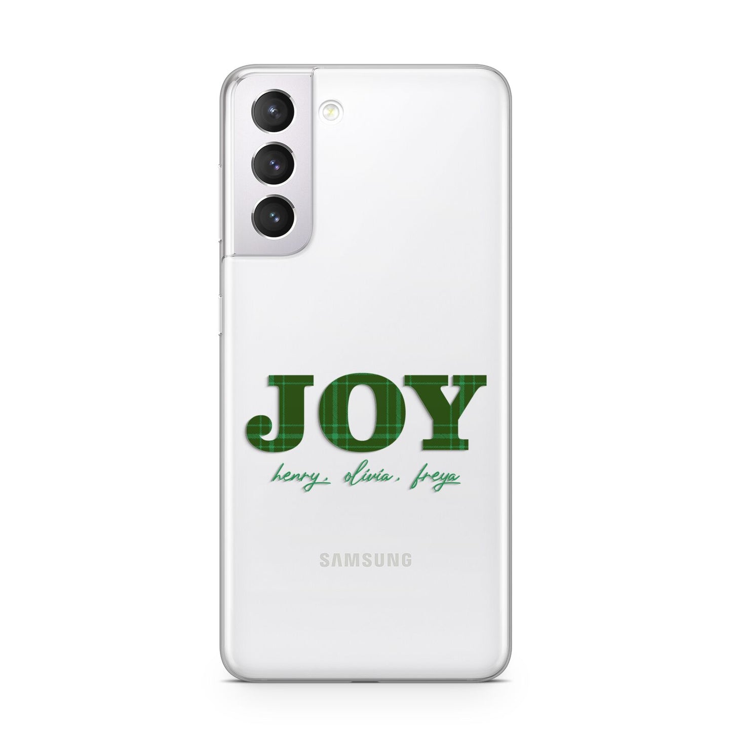 Personalised Joy Christmas Samsung S21 Case