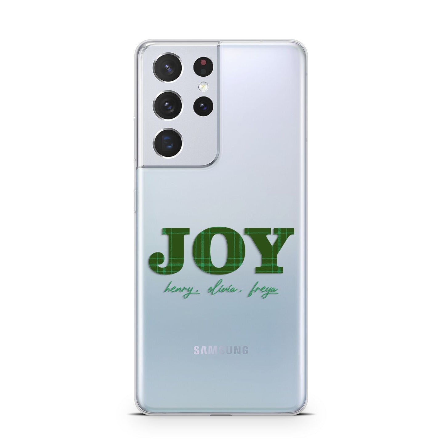 Personalised Joy Christmas Samsung S21 Ultra Case