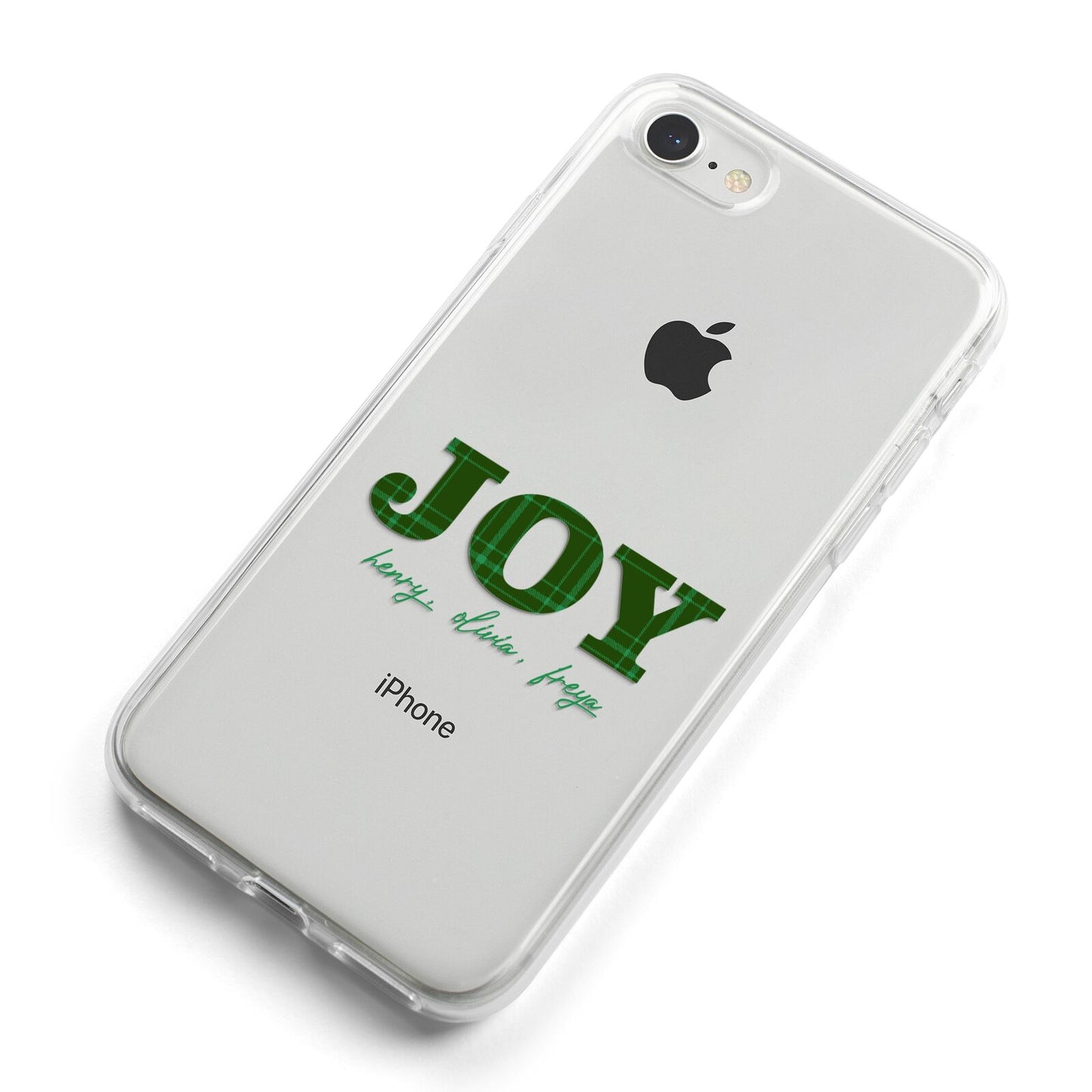 Personalised Joy Christmas iPhone 8 Bumper Case on Silver iPhone Alternative Image