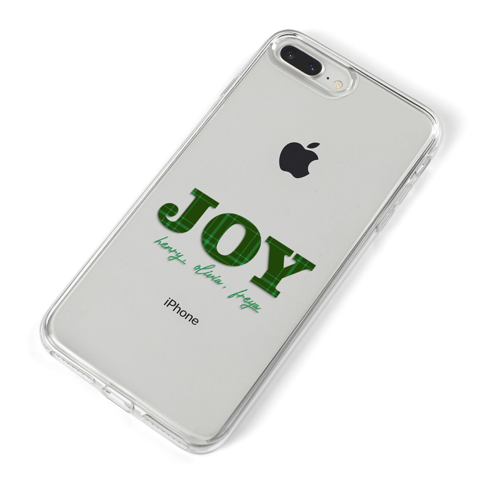 Personalised Joy Christmas iPhone 8 Plus Bumper Case on Silver iPhone Alternative Image