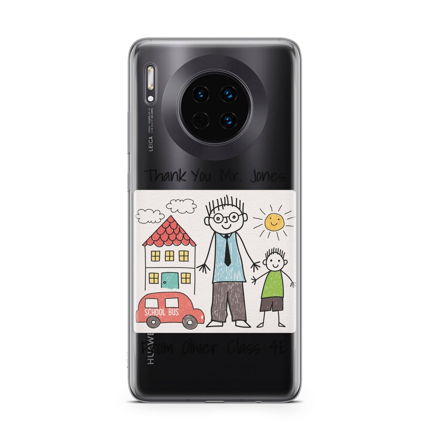 Personalised Kids Drawing Thank You Teacher Huawei Mate 30