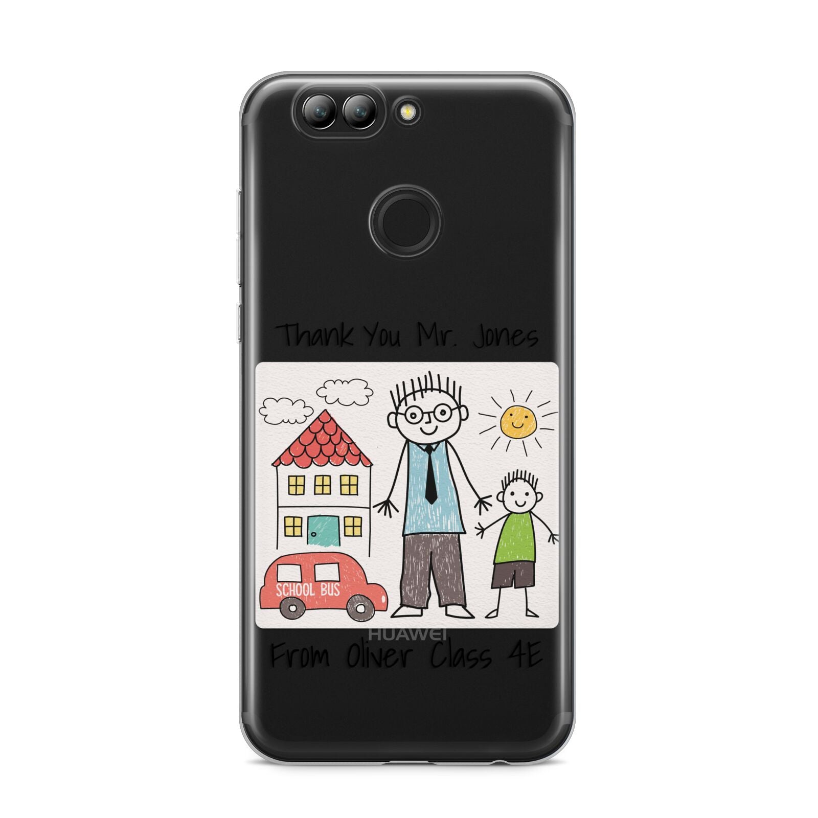 Personalised Kids Drawing Thank You Teacher Huawei Nova 2s Phone Case