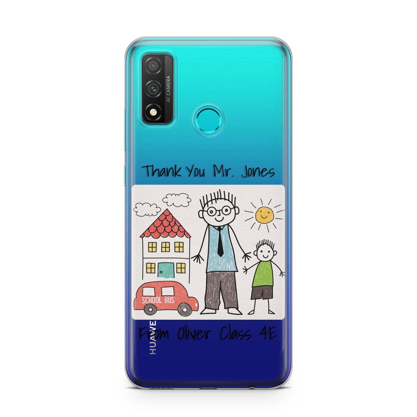 Personalised Kids Drawing Thank You Teacher Huawei P Smart 2020