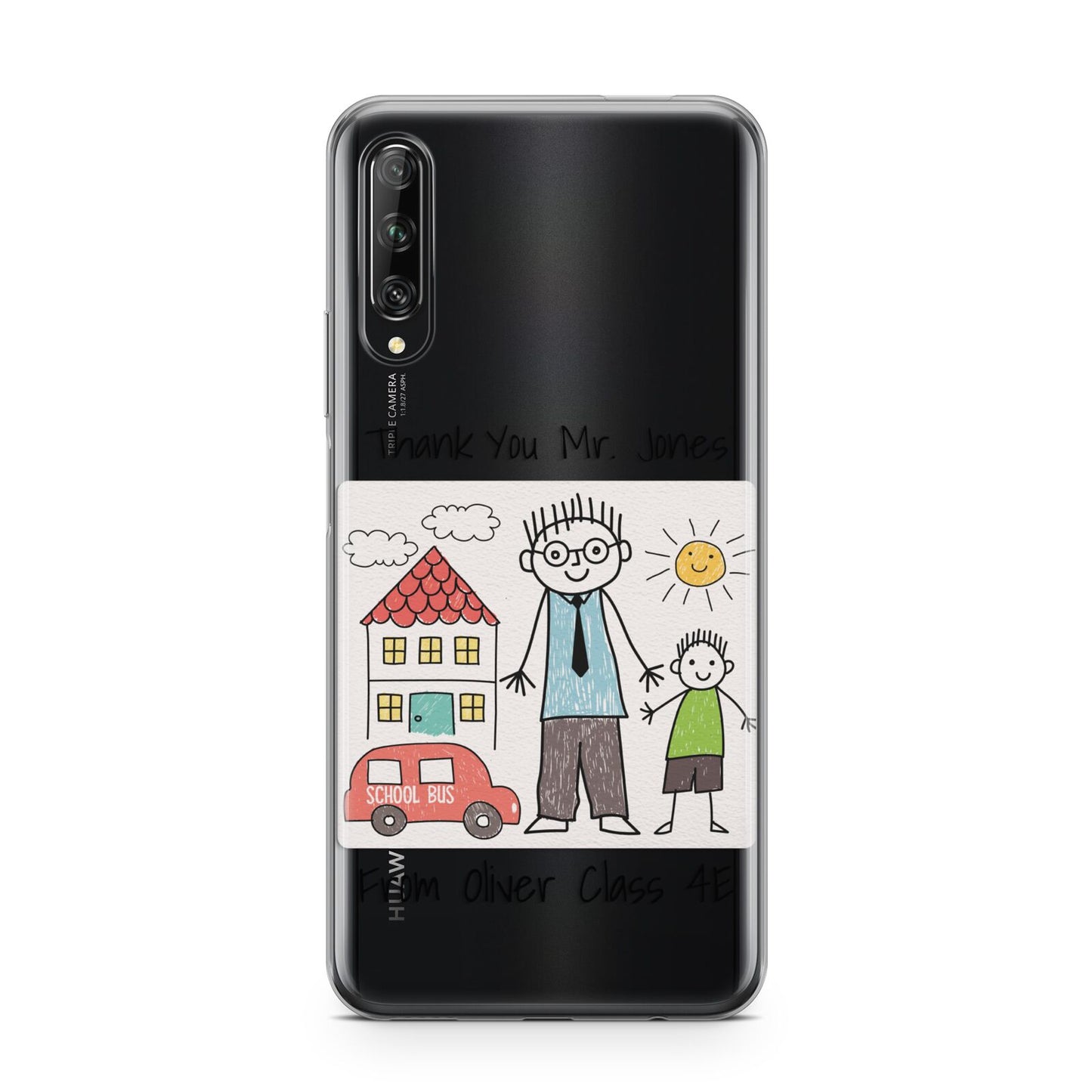 Personalised Kids Drawing Thank You Teacher Huawei P Smart Pro 2019