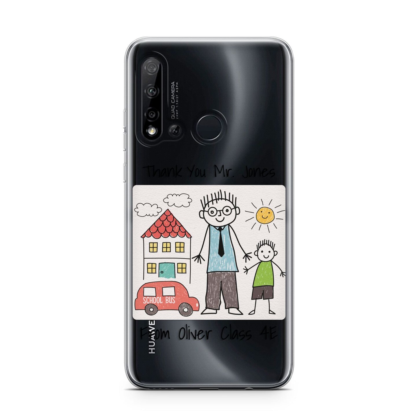 Personalised Kids Drawing Thank You Teacher Huawei P20 Lite 5G Phone Case