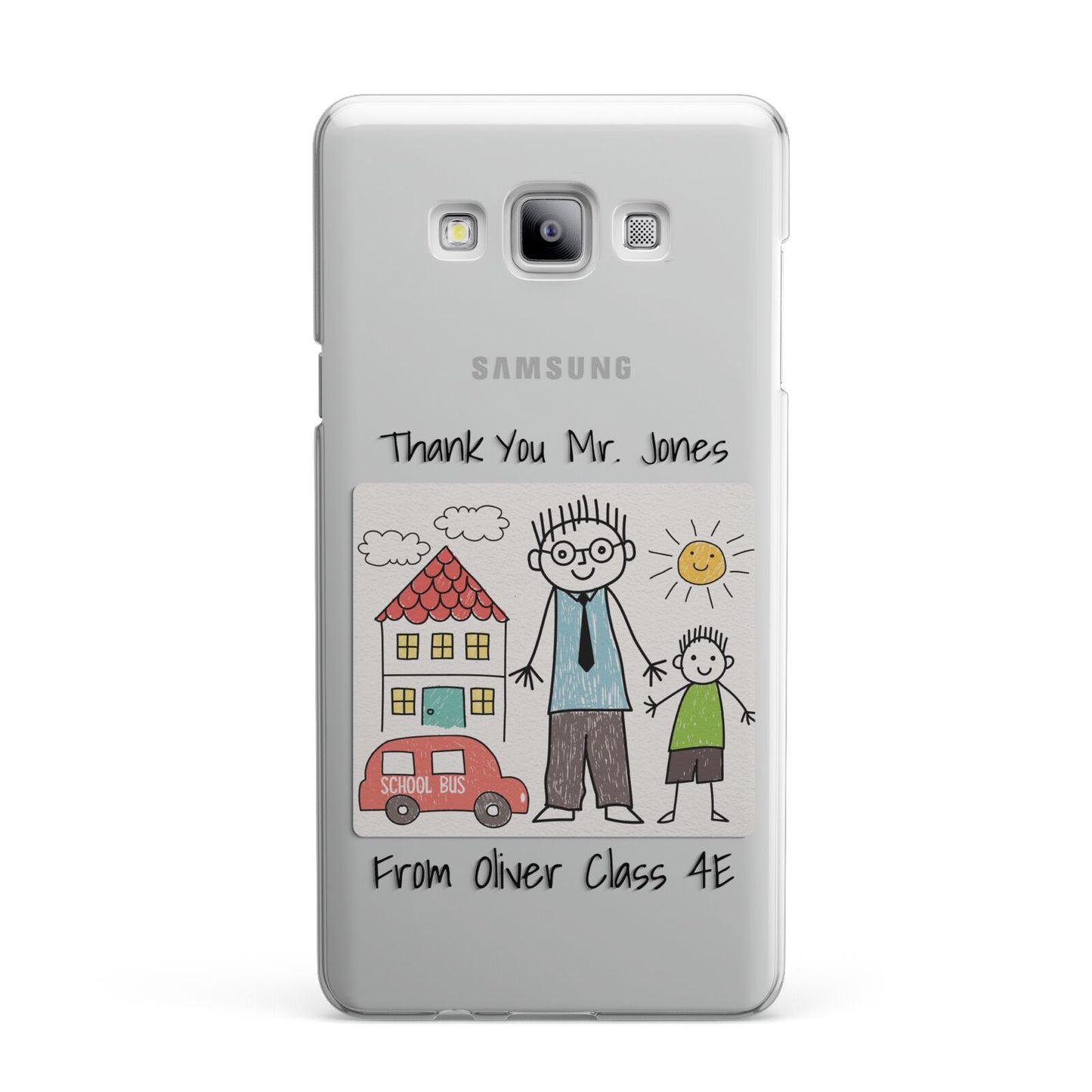 Personalised Kids Drawing Thank You Teacher Samsung Galaxy A7 2015 Case