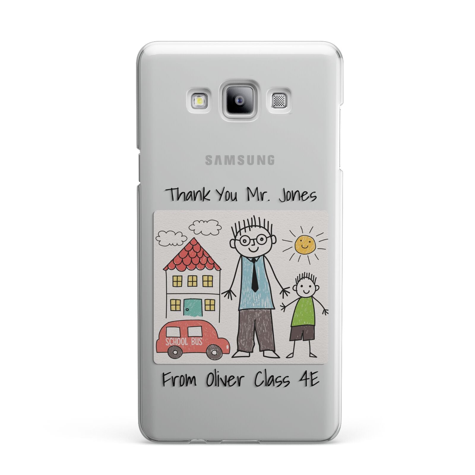 Personalised Kids Drawing Thank You Teacher Samsung Galaxy A7 2015 Case