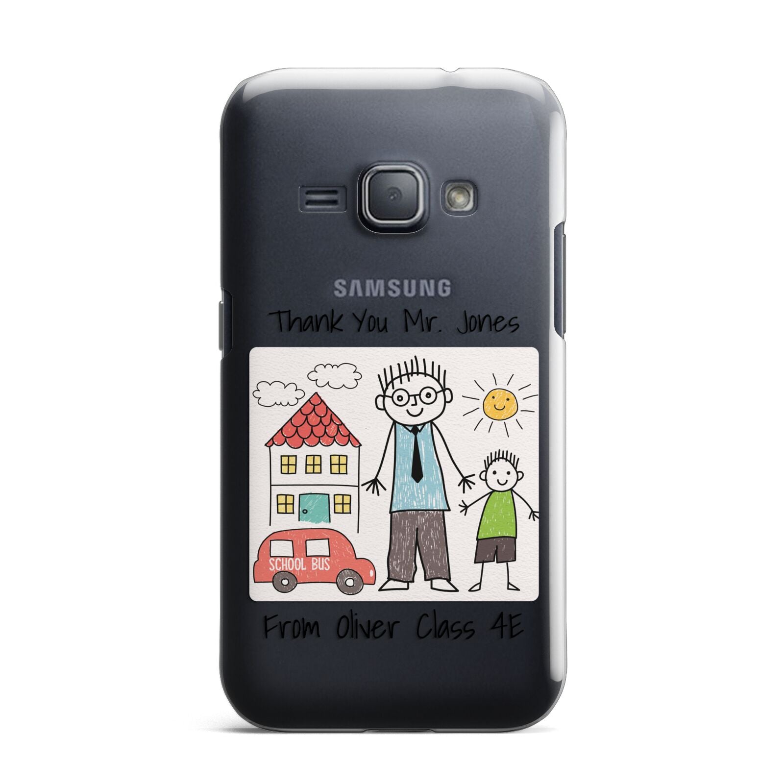 Personalised Kids Drawing Thank You Teacher Samsung Galaxy J1 2016 Case