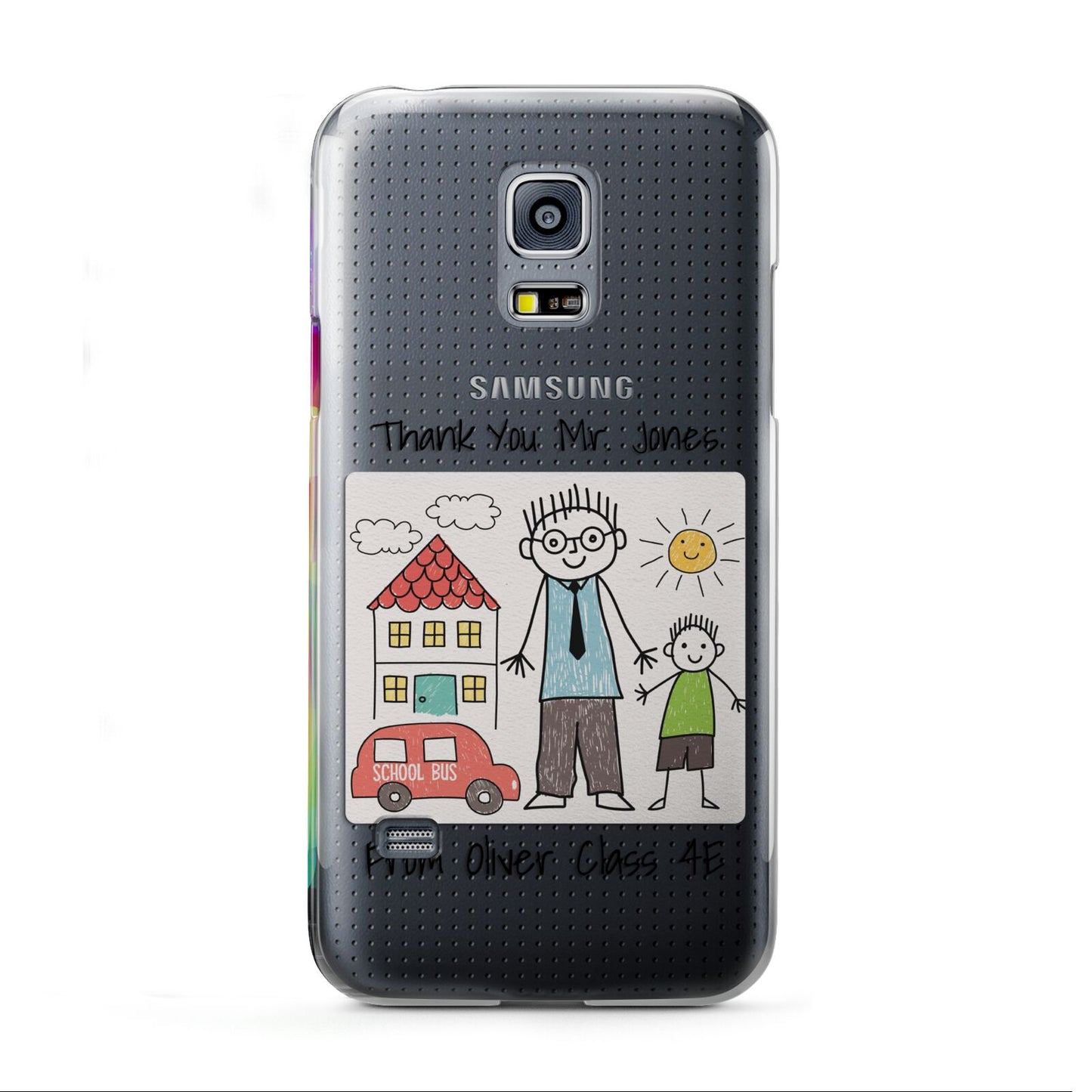 Personalised Kids Drawing Thank You Teacher Samsung Galaxy S5 Mini Case