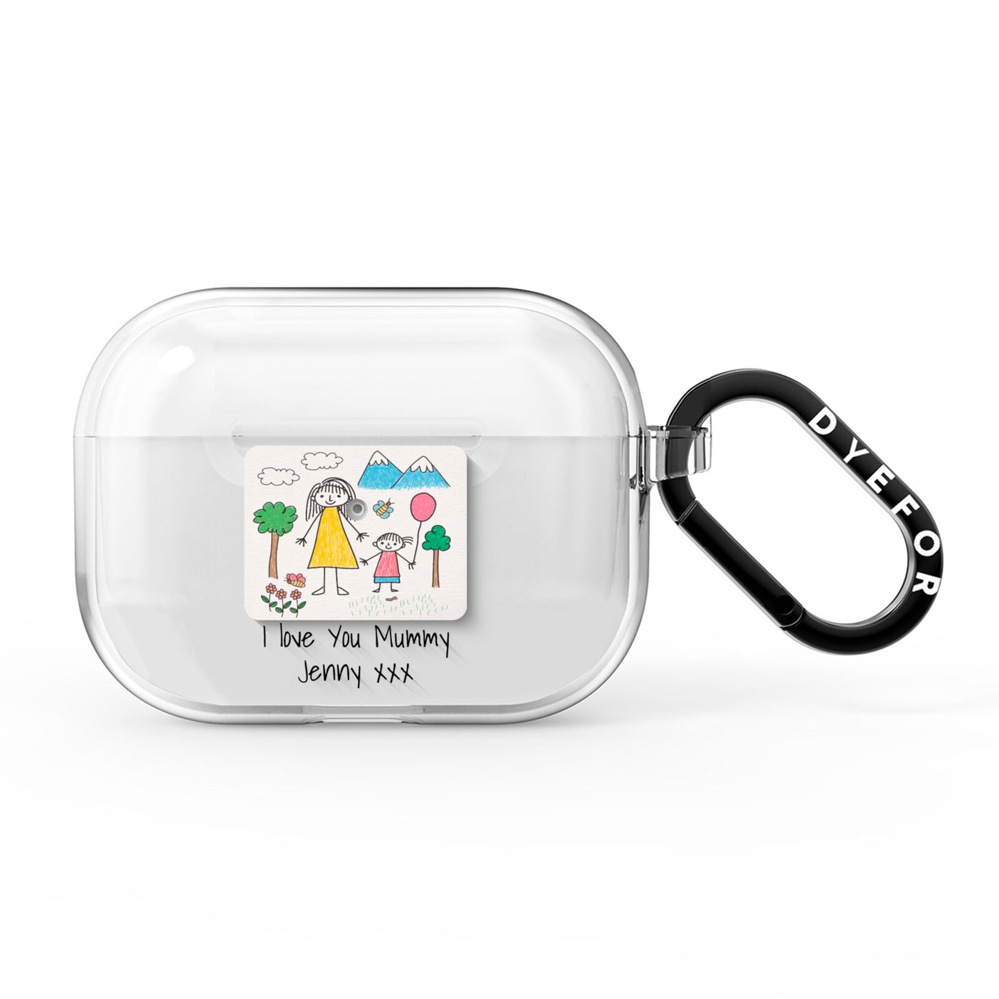 Personalised Kids Drawing Upload AirPods Pro Clear Case