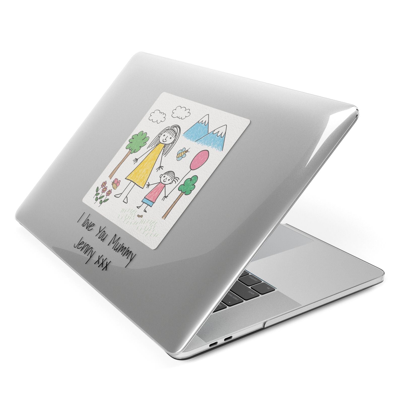 Personalised Kids Drawing Upload Apple MacBook Case Side View