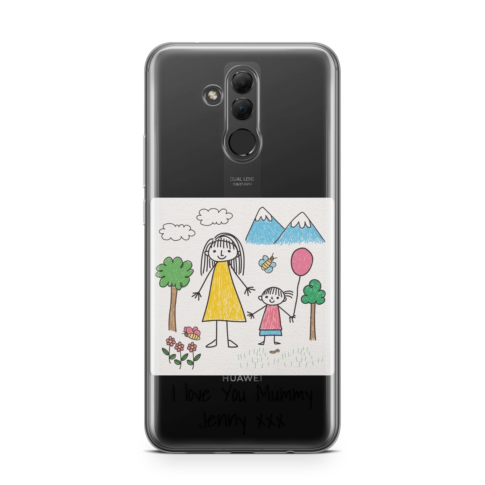 Personalised Kids Drawing Upload Huawei Mate 20 Lite