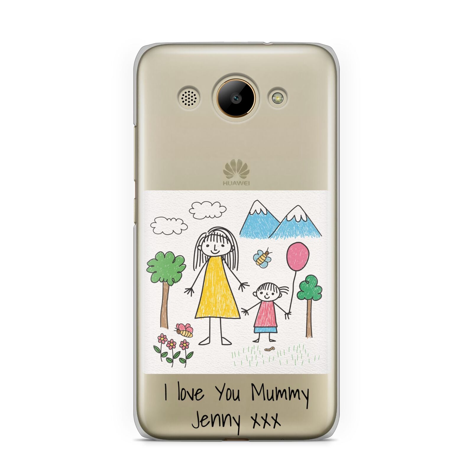 Personalised Kids Drawing Upload Huawei Y3 2017