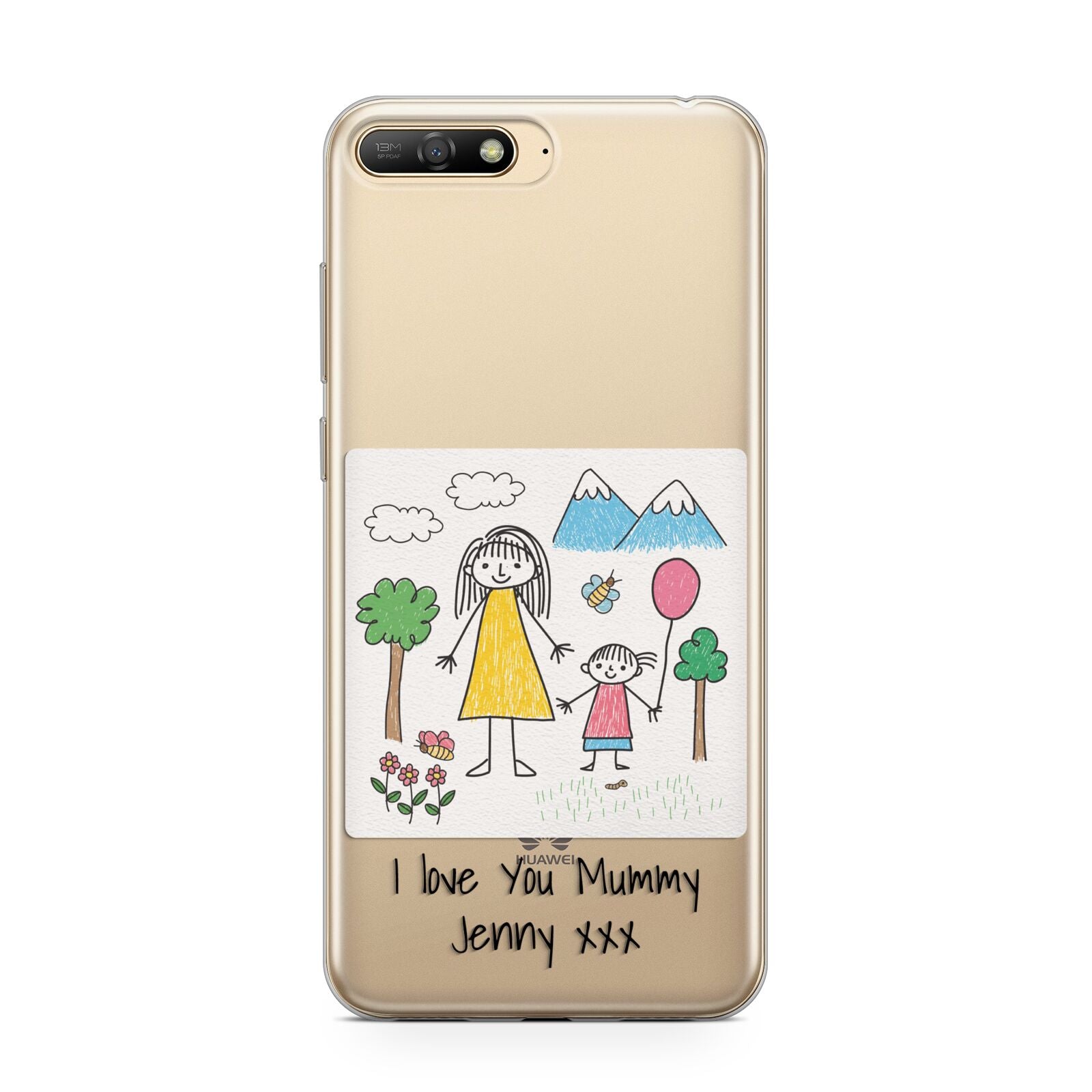 Personalised Kids Drawing Upload Huawei Y6 2018