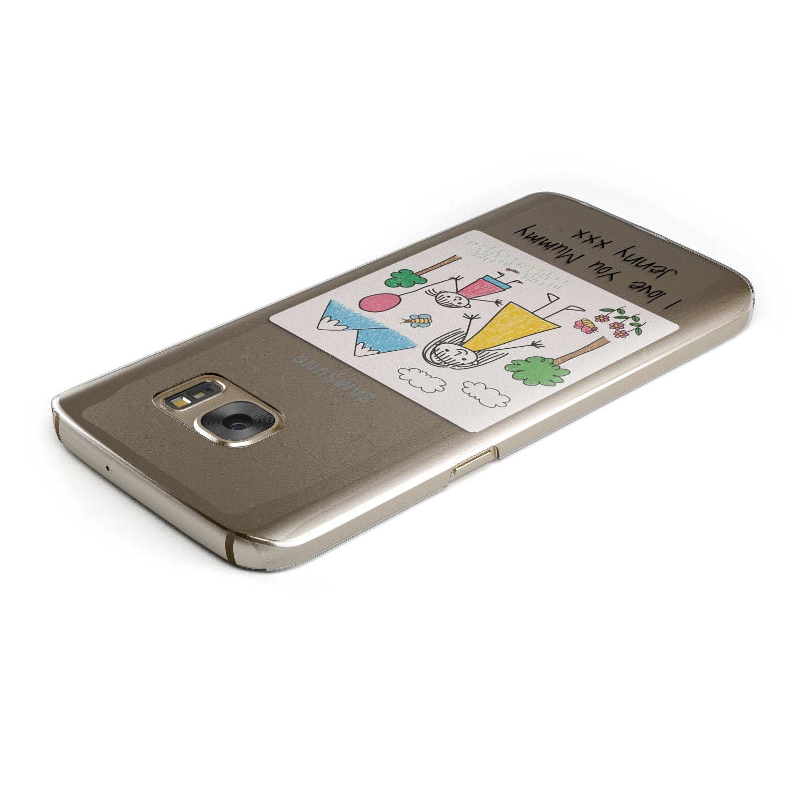 Personalised Kids Drawing Upload Samsung Galaxy Case Top Cutout