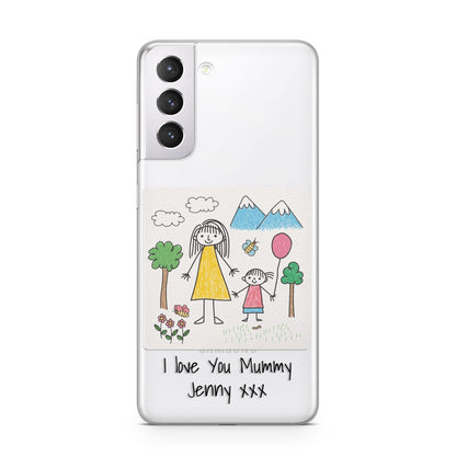 Personalised Kids Drawing Upload Samsung S21 Case