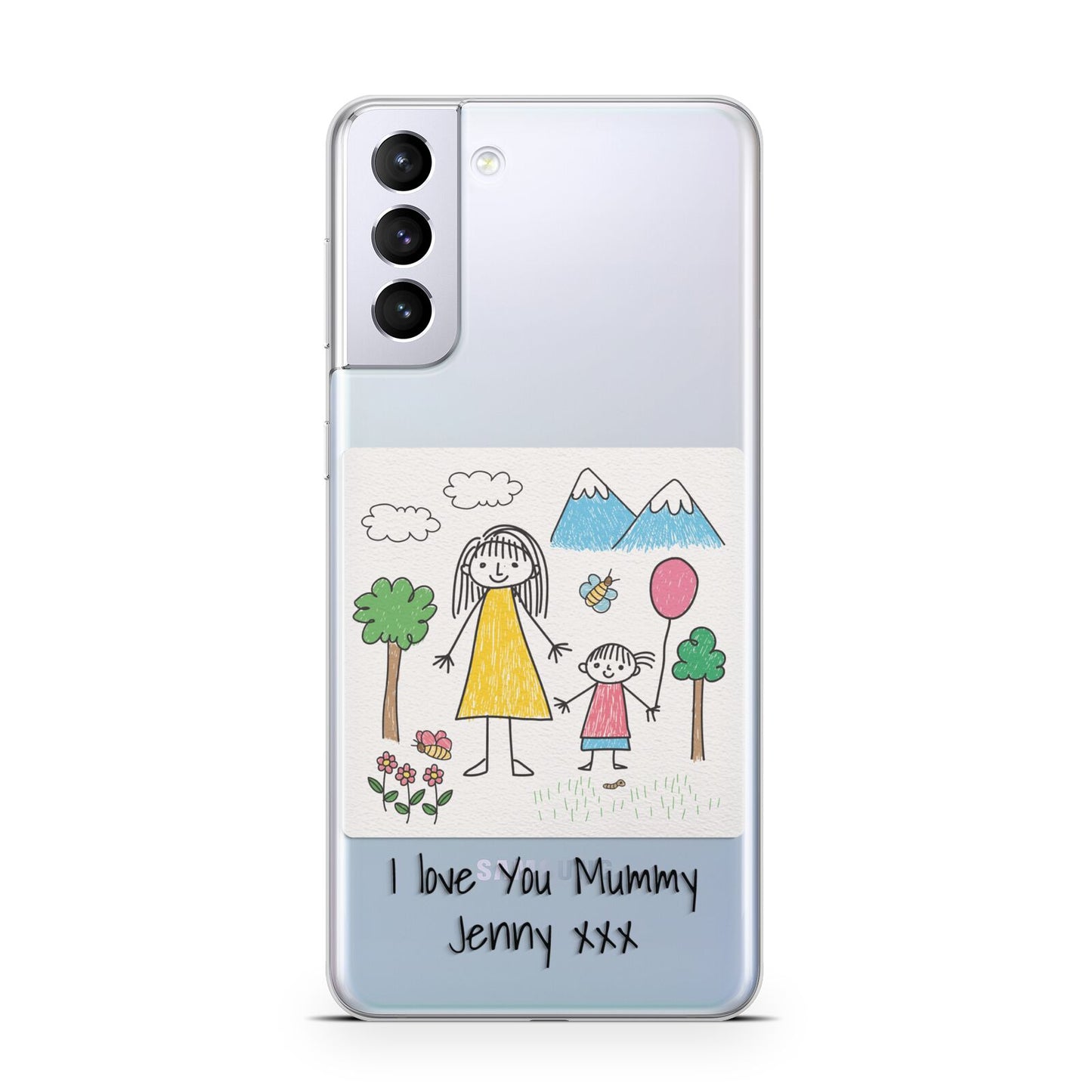 Personalised Kids Drawing Upload Samsung S21 Plus Case