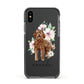 Personalised Labradoodle Apple iPhone Xs Impact Case Black Edge on Black Phone