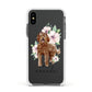 Personalised Labradoodle Apple iPhone Xs Impact Case White Edge on Black Phone