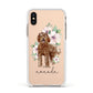 Personalised Labradoodle Apple iPhone Xs Impact Case White Edge on Gold Phone