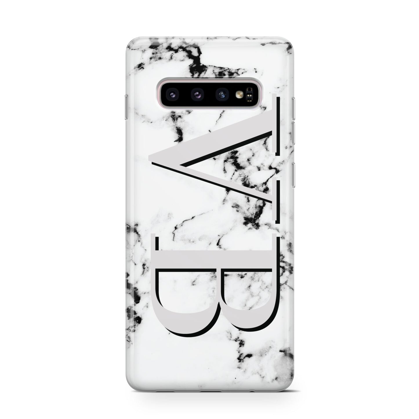 Personalised Landscape Initials With Marble Protective Samsung Galaxy Case