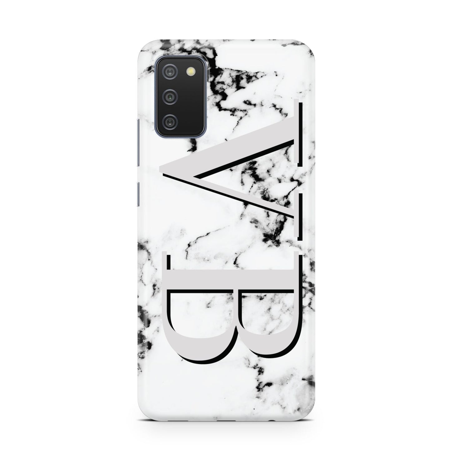 Personalised Landscape Initials With Marble Samsung A02s Case