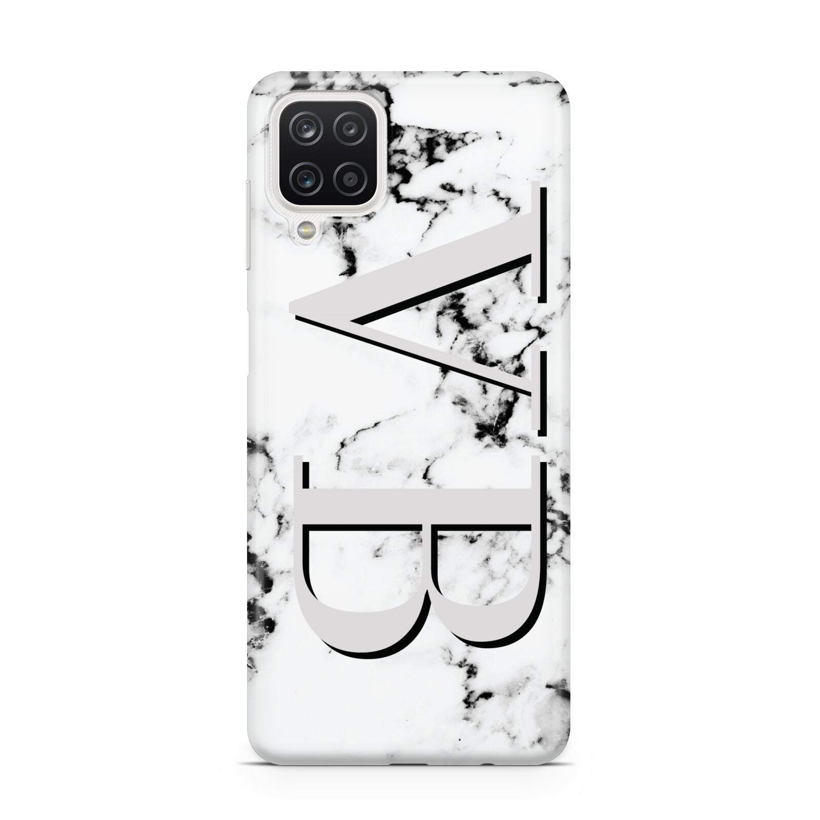 Personalised Landscape Initials With Marble Samsung A12 Case